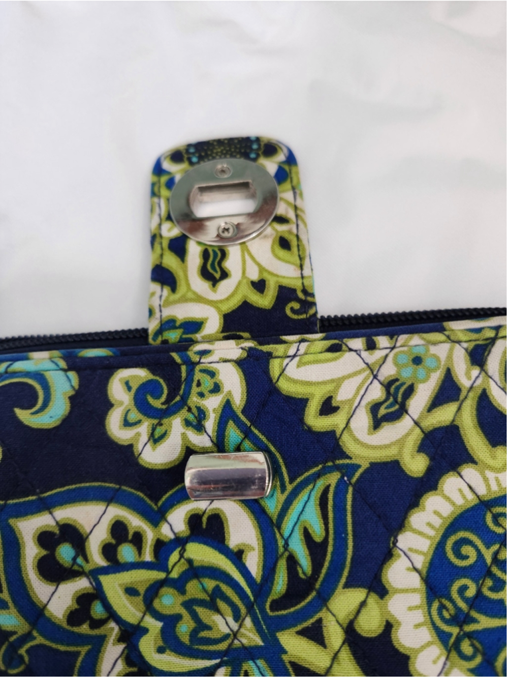 Women's Vera Bradley Wallet One Size Blue Green Paisley - Picture 7 of 11